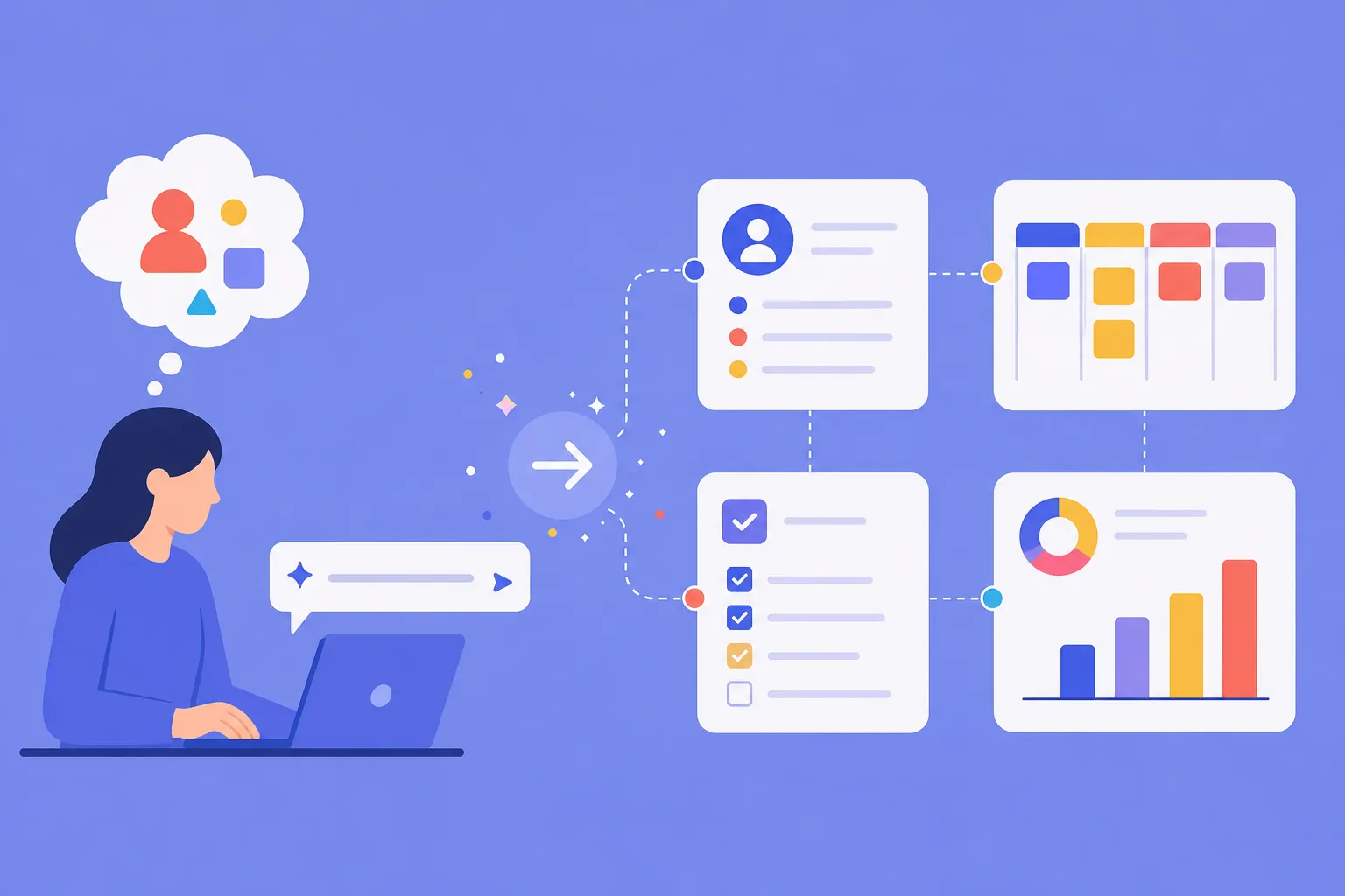 AI app creator generating a CRM from a prompt