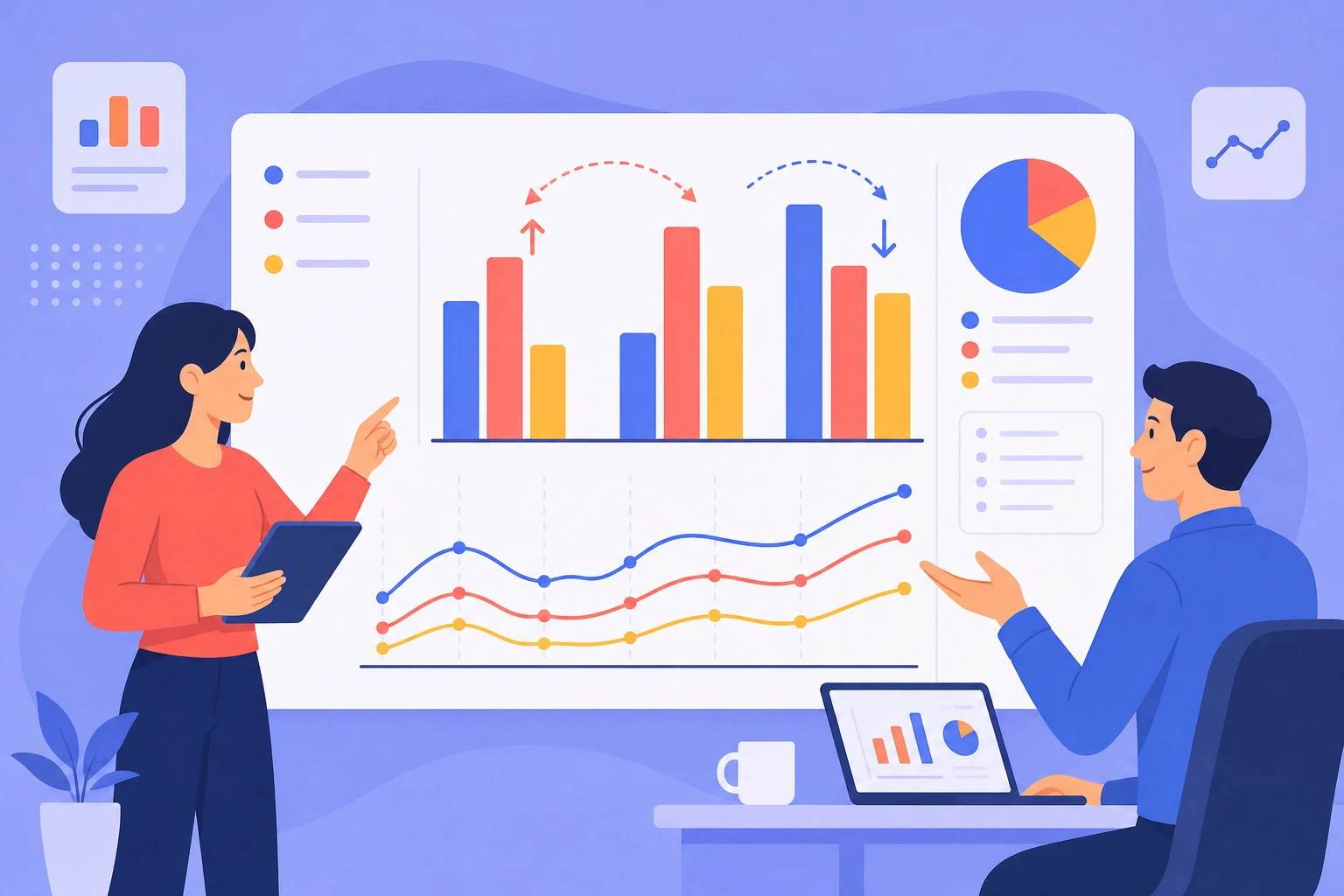 Clear comparison chart showing multiple results
