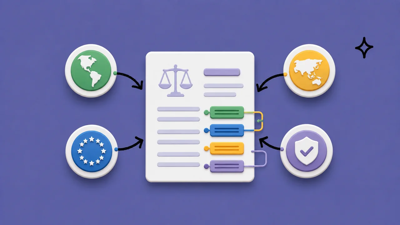 Jurisdiction selection and regional statutory compliance selector inside contract drafting interface