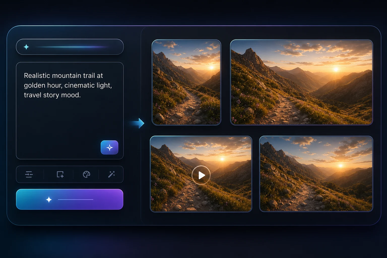 AI generated images adapted for content work