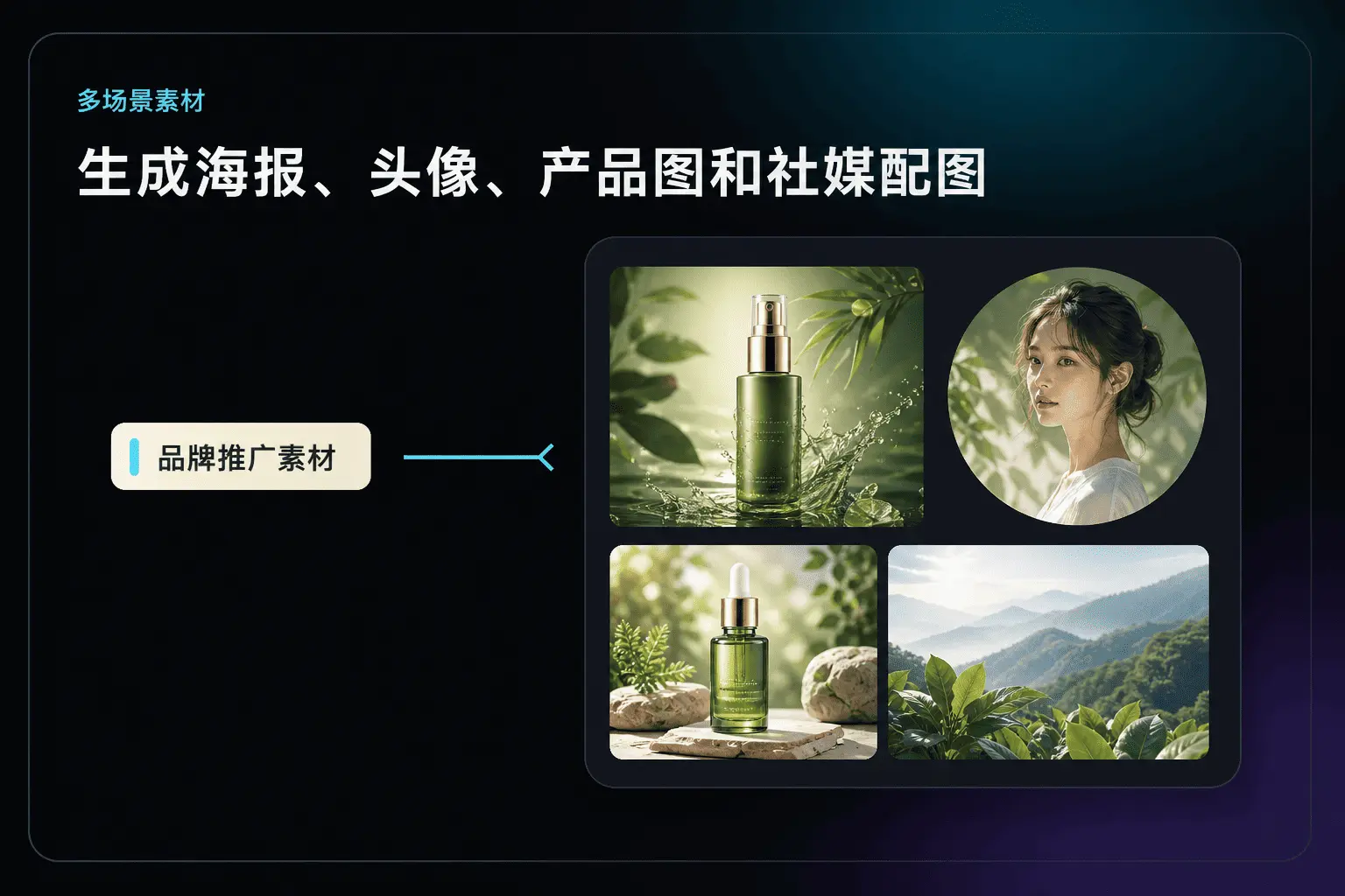 AI 图片生成器生成海报、头像、产品图和社媒配图