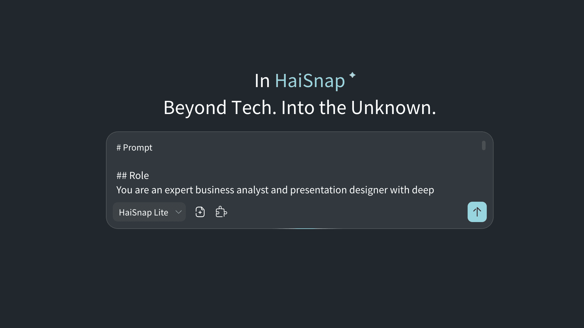 How to use HaiSnap step one: describe your task