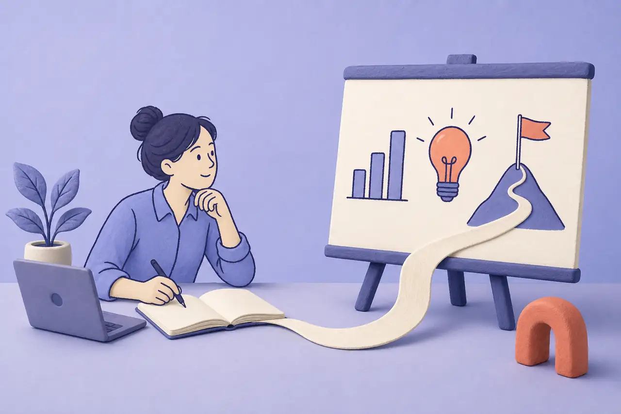 Professional turning structured notes into a visual presentation
