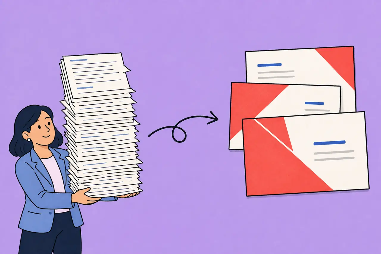 Dense Word report simplified into clear presentation insights